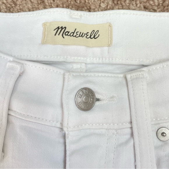 Madewell Mid-Rise Kick Out Crop Jeans in Pure White Style NI961 Size 25 - Picture 6 of 16